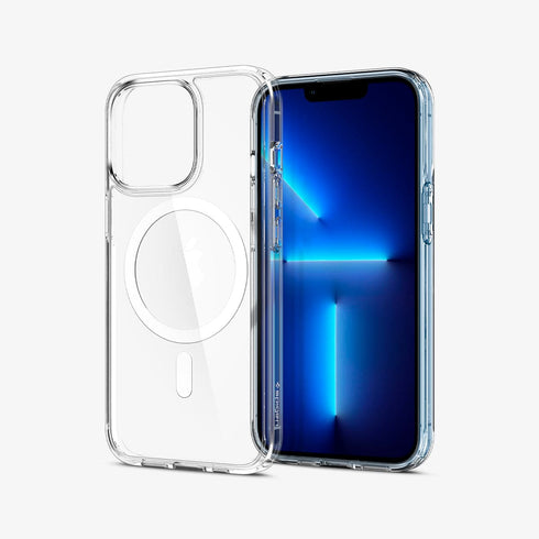 ACS03210 - iPhone 13 Pro Max Case Ultra Hybrid Mag Safe Compatible in white showing the back